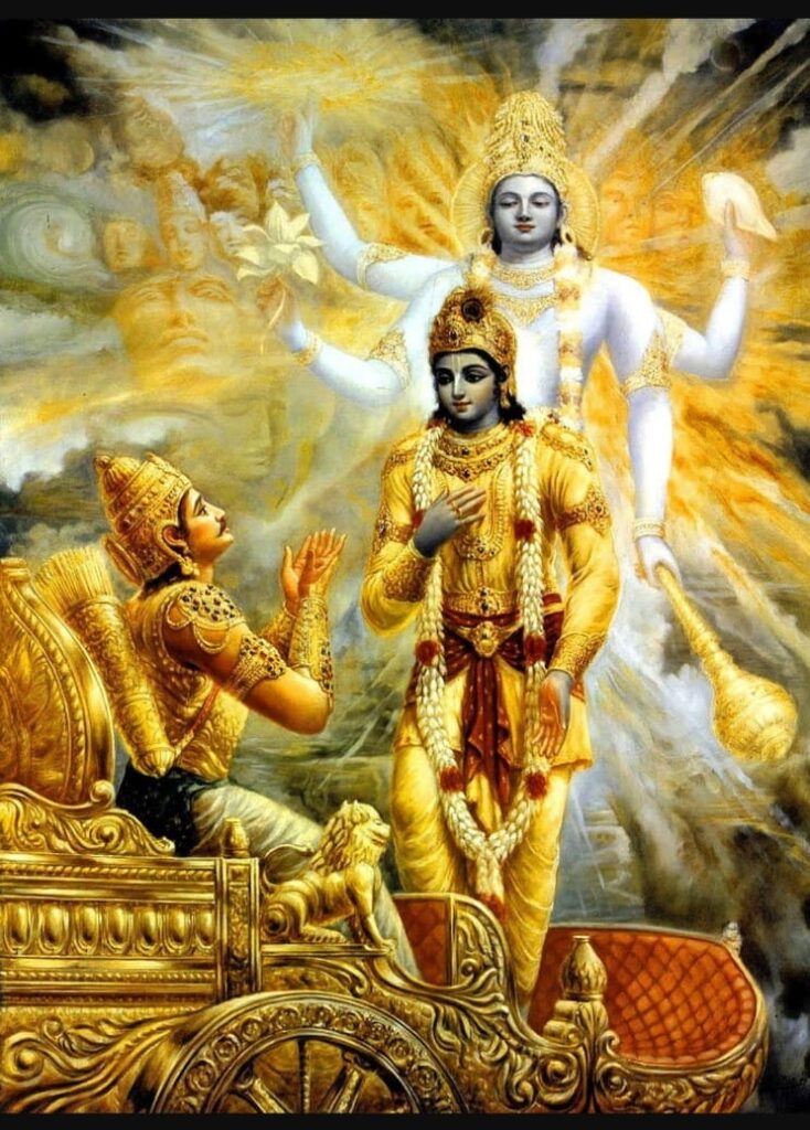 Teachings of the Bhagavad Gita | Krishna Giving Gita Adhyay to Arjuna